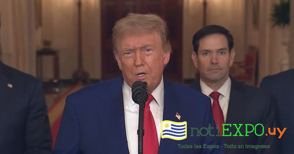 Anuncio del bombardeo por el mismo Donald Trump.