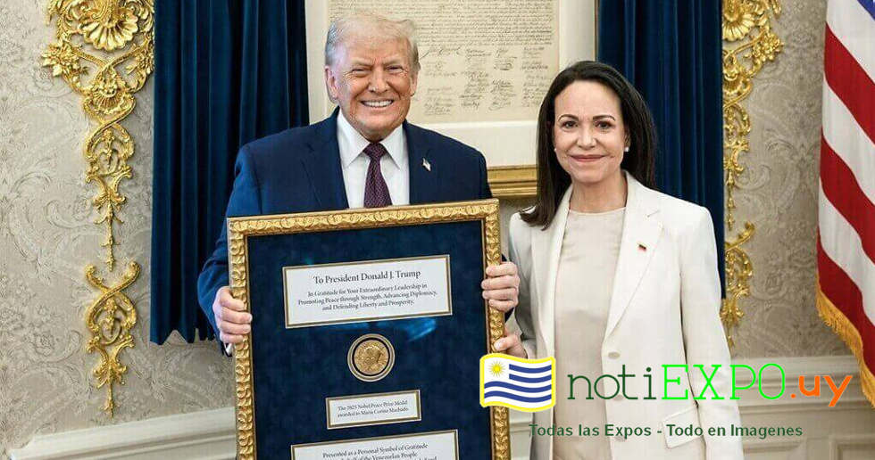 Corina Machado le entrega su medalla del Nobel a Donald Trumpajeno01/20260116_trucor.