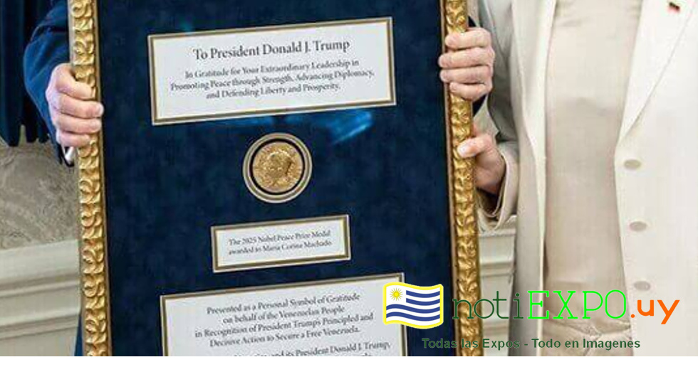 Corina Machado le entrega su medalla del Nobel a Donald Trumpajeno01/20260116_trucor.